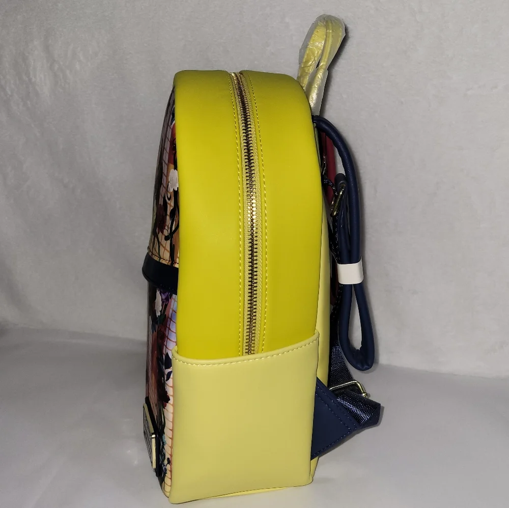 Loungefly Disney Beauty and the Beast Transformation Floral Mini Backpack